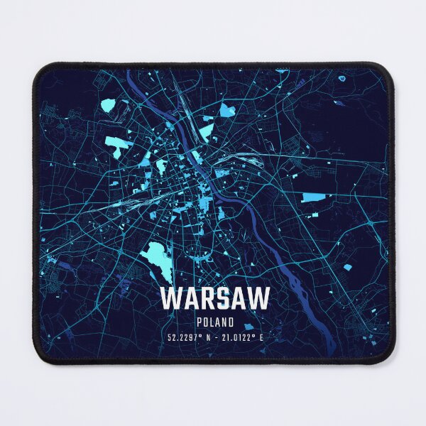Item preview, Warsaw Midnight City Map designed and sold by HomeLivingCo.