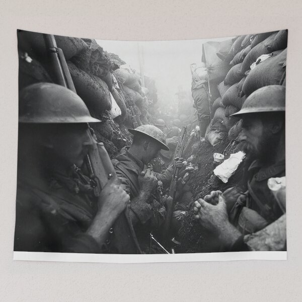 Item preview, British Infantry Amongst the Barbed Wire under Grey Skies designed and sold by Skyframe Aviation.
