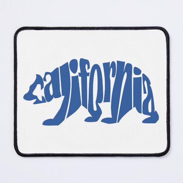 Item preview, California Typography Bear Design - Blue State Flag Graphic T-Shirt & Sticker designed and sold by denip.