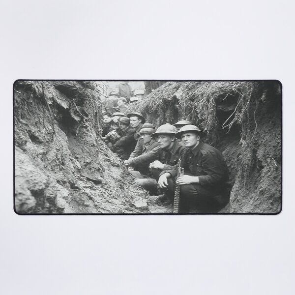 Item preview, WW1 Soldiers In the Depths of the Trenches in the Fog of War designed and sold by Skyframe Aviation.