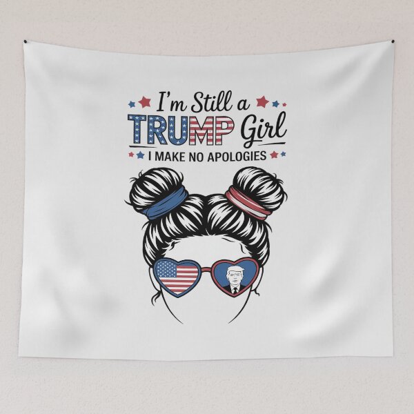 Item preview, I'm Still A Trump Girl I Make No Apologies Messy Bun  designed and sold by RoyTill0Art.