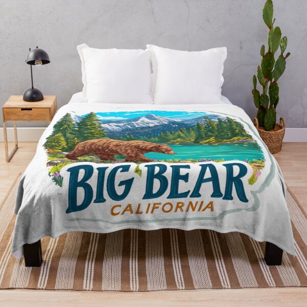 Item preview, Big Bear California Mountain Bear Alpine Lake Wilderness Scene designed and sold by Blurbean.