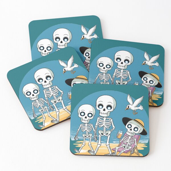 Item preview, "Funny Skeleton," "Beach Vacation," "Halloween Summer Crossover," and "Cartoon." designed and sold by thechoice1.