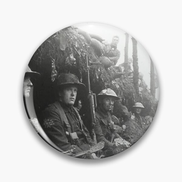 Item preview, The Great War Troops Standing in Muddy Trenches under a Somber Sky designed and sold by Skyframe Aviation.
