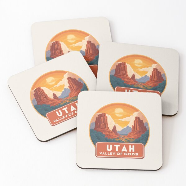 Item preview, Utah Valley of Gods Red Rock Formations Desert Sunset Sticker designed and sold by Blurbean.