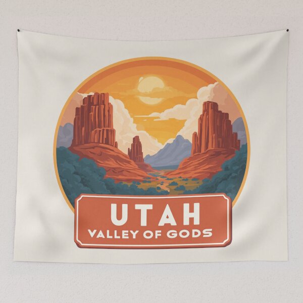 Item preview, Utah Valley of Gods Red Rock Formations Desert Sunset Sticker designed and sold by Blurbean.