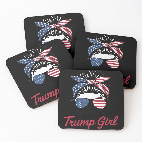 Item preview, I'm Still A Trump Girl Make No Apologies ic Messy Bun  designed and sold by RoyTill0Art.