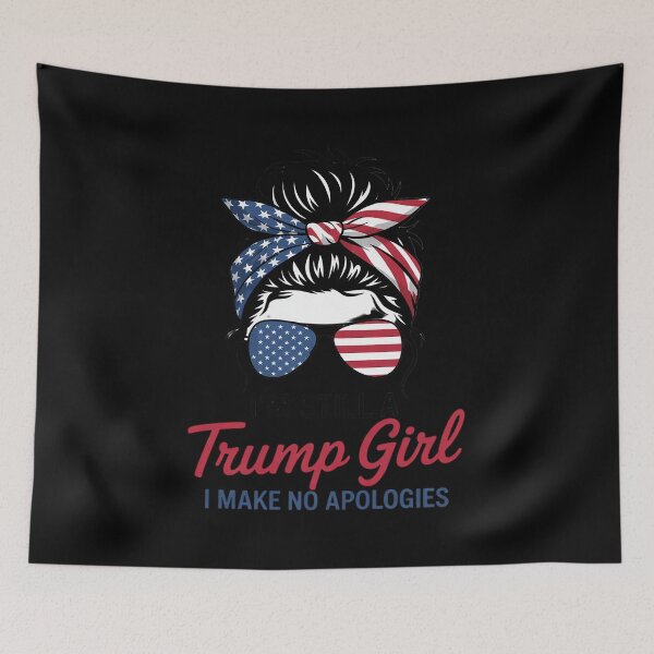 Item preview, I'm Still A Trump Girl Make No Apologies ic Messy Bun  designed and sold by RoyTill0Art.
