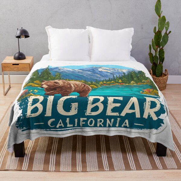 Item preview, Big Bear California Brown Bear Mountain Lake Wilderness Sticker designed and sold by Blurbean.