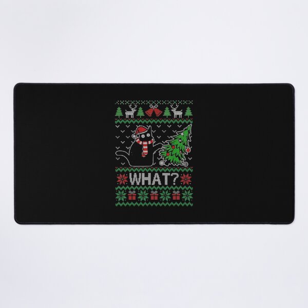 Item preview, Ugly Christmas Sweater Black Cat designed and sold by sahbender.