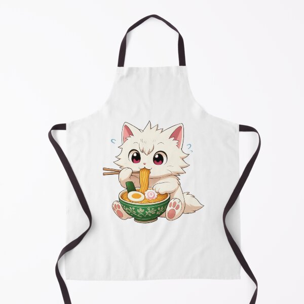 Item preview, Noodle-eating cat with a puzzled look designed and sold by MADLOMI.