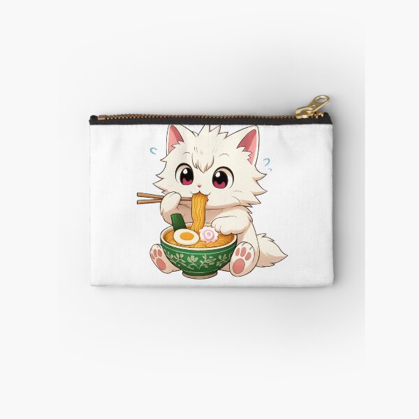 Item preview, Noodle-eating cat with a puzzled look designed and sold by MADLOMI.