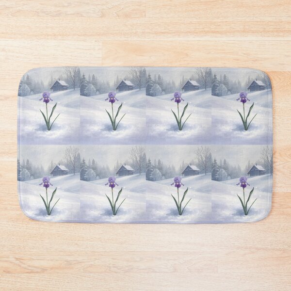 Item preview, Iris, magic flower in unexpected place, winter wonderland  designed and sold by digitalbitcraft.