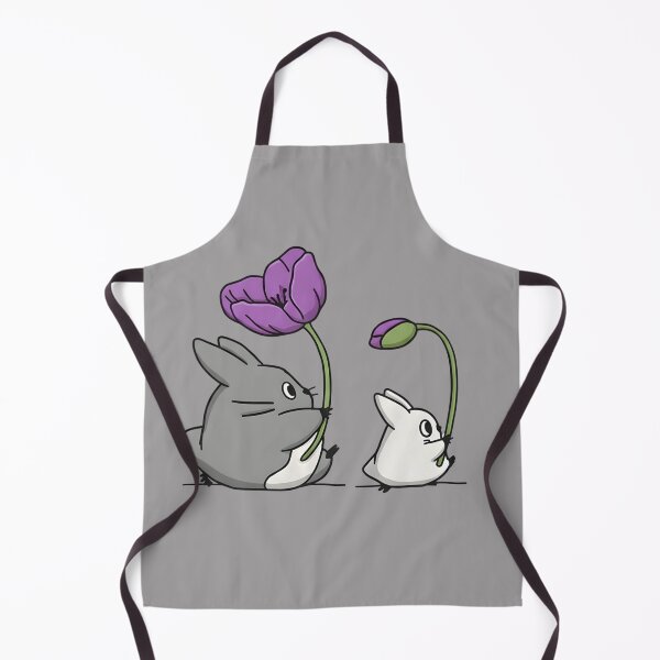 Item preview, Cute Chibi Totoro & Chinchilla with Flowers - Studio Ghibli Fan Art designed and sold by tarzbol.