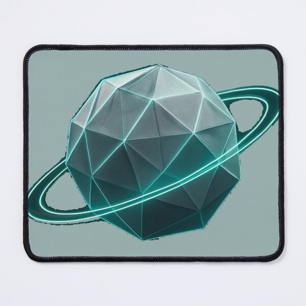 Item preview, Neon Geometric Planet T-Shirt – Futuristic Sci-Fi Glow Cosmic Design designed and sold by KDesignCrafts.