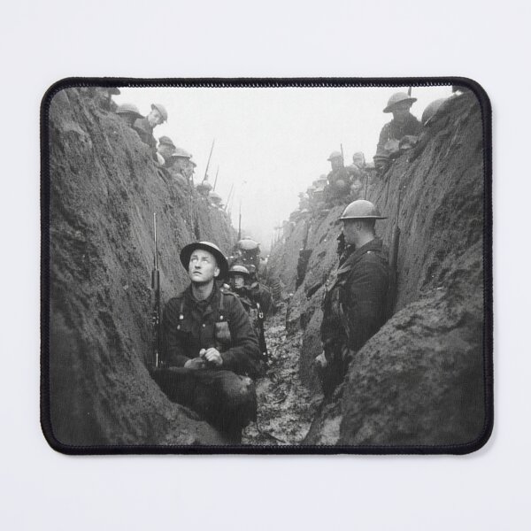 Item preview, British Army Troops In the Depths of the Trenches in the Morning Chill designed and sold by Skyframe Aviation.