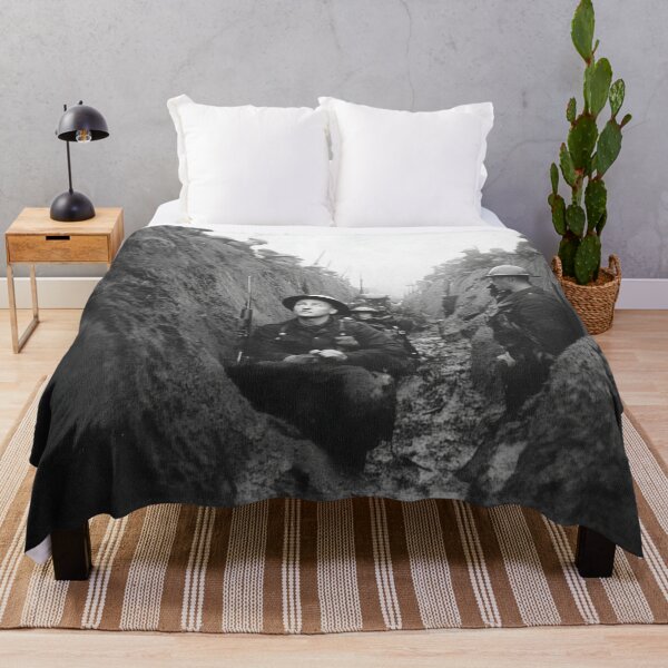 Item preview, British Army Troops In the Depths of the Trenches in the Morning Chill designed and sold by Skyframe Aviation.