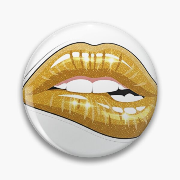 Item preview, Metallic Gold Glam Lips designed and sold by Gscode.