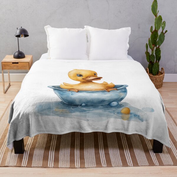 Item preview, Cute Yellow Duckling in Bowl – Watercolor Nursery Art designed and sold by PAPIRO SIGLO XXI.