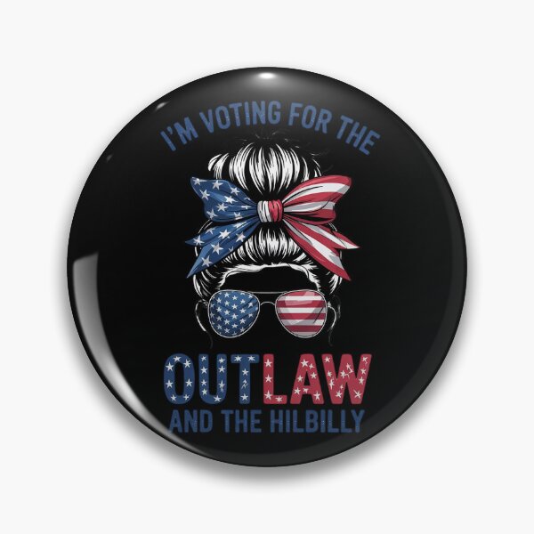 Item preview, Im Voting for the Outlaw and the Hillbilly Messy Bun Trump  designed and sold by RoyTill0Art.