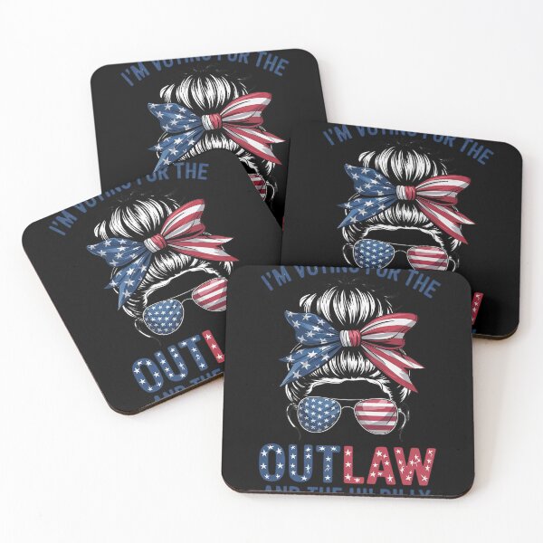 Item preview, Im Voting for the Outlaw and the Hillbilly Messy Bun Trump  designed and sold by RoyTill0Art.