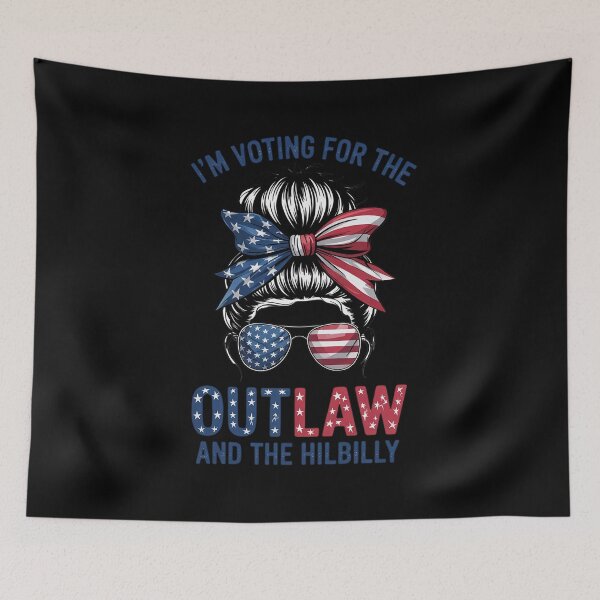 Item preview, Im Voting for the Outlaw and the Hillbilly Messy Bun Trump  designed and sold by RoyTill0Art.