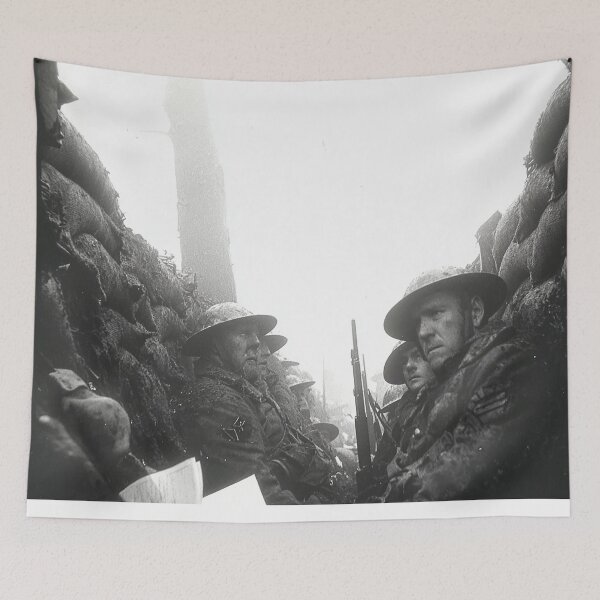 Item preview, British Infantry Preparing for the Next Attack amidst the Ruins designed and sold by Skyframe Aviation.