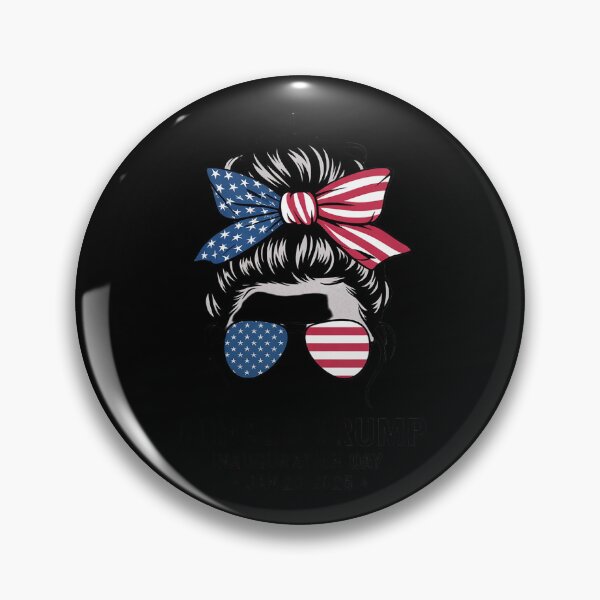 Item preview, Inauguration Day 2025 Trump Girl Messy Bun  designed and sold by RoyTill0Art.