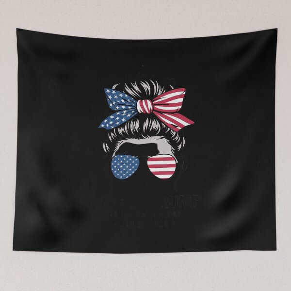 Item preview, Inauguration Day 2025 Trump Girl Messy Bun  designed and sold by RoyTill0Art.
