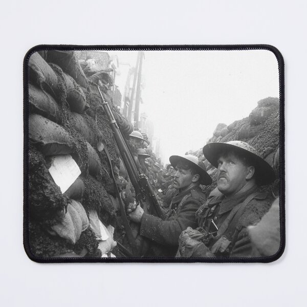 Item preview, The Soldiers of 1914 Standing in Muddy Trenches amidst the Ruins designed and sold by Skyframe Aviation.