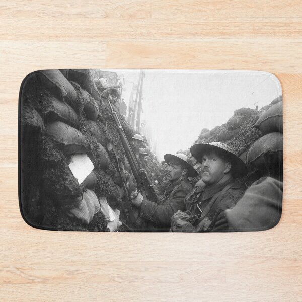 Item preview, The Soldiers of 1914 Standing in Muddy Trenches amidst the Ruins designed and sold by Skyframe Aviation.