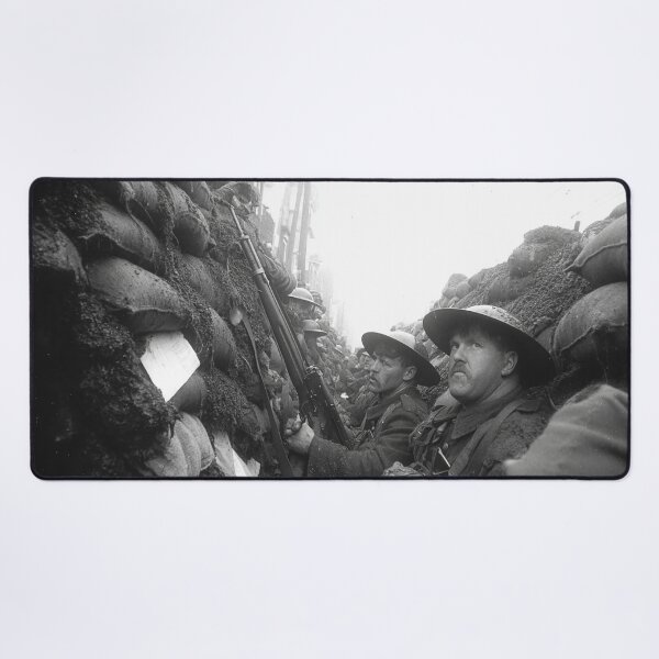 Item preview, The Soldiers of 1914 Standing in Muddy Trenches amidst the Ruins designed and sold by Skyframe Aviation.