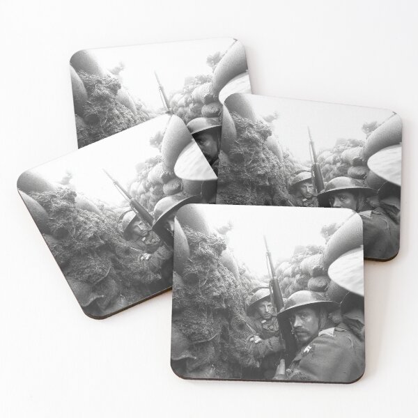 Item preview, British Army Troops Standing in Muddy Trenches amidst the Ruins designed and sold by Skyframe Aviation.