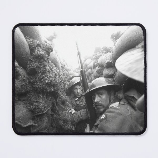 Item preview, British Army Troops Standing in Muddy Trenches amidst the Ruins designed and sold by Skyframe Aviation.