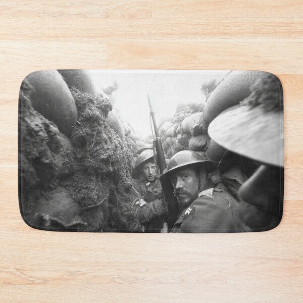 Item preview, British Army Troops Standing in Muddy Trenches amidst the Ruins designed and sold by Skyframe Aviation.