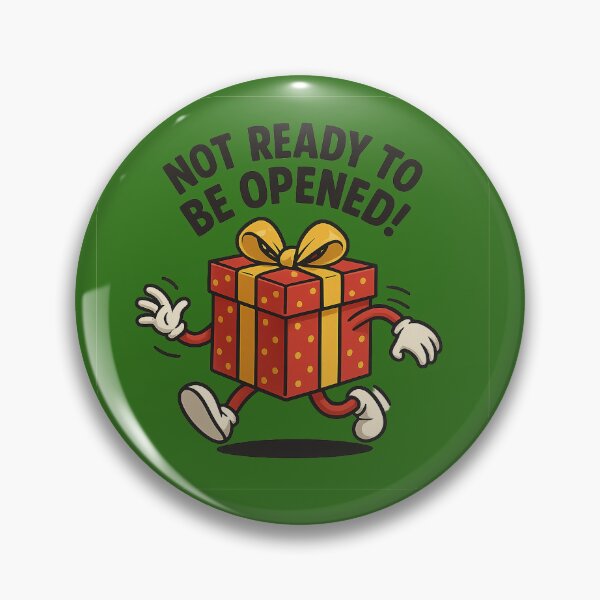 Item preview, Running Gift Box – “Not Ready to Be Opened!” Funny Holiday Design designed and sold by NeerPrema.