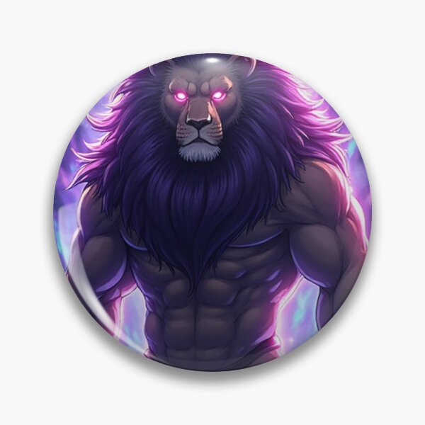 Item preview, A powerful standing anime lion designed and sold by OhmAuraArt.
