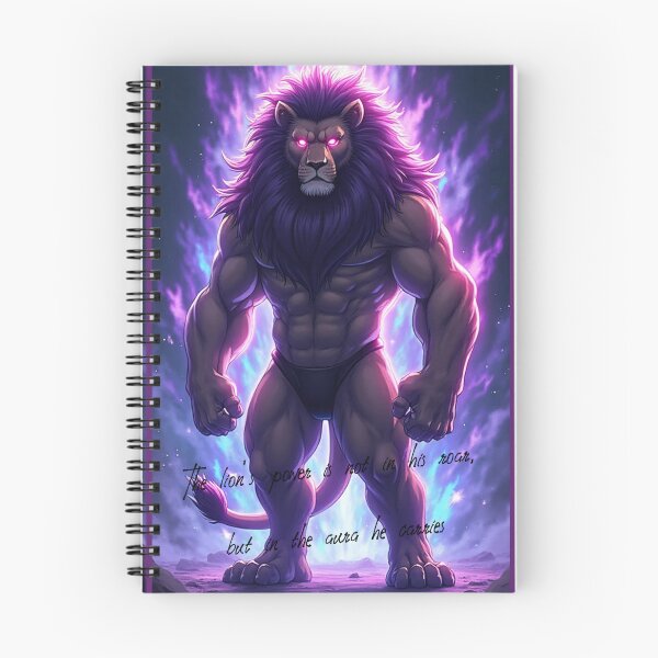 Item preview, A powerful standing anime lion designed and sold by OhmAuraArt.