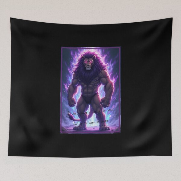 Item preview, A powerful standing anime lion designed and sold by OhmAuraArt.