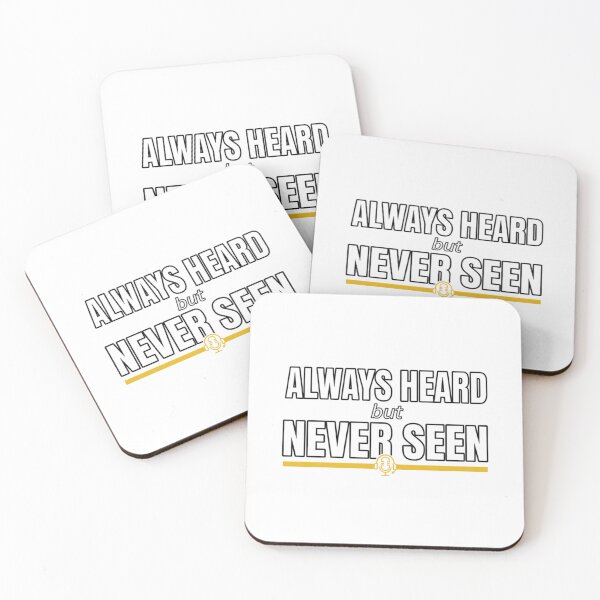 Item preview, Always Heard But Never Seen - Bold Podcast Audio Engineer Voice Actor Text Design designed and sold by VibeNationArt.