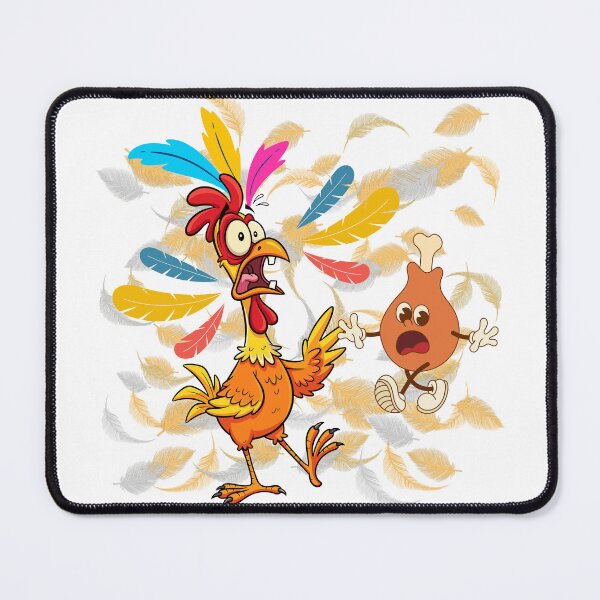 Item preview, "Big eyes, flying feathers - chicken horror deluxe! What a scare!" designed and sold by LunaPrintCo.