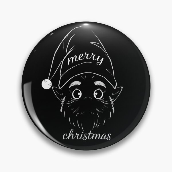 Item preview, Merry Christmas Gnome, minimalistic, black and white designed and sold by QuirkySpark.