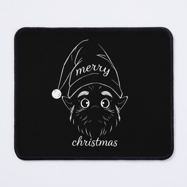 Item preview, Merry Christmas Gnome, minimalistic, black and white designed and sold by QuirkySpark.