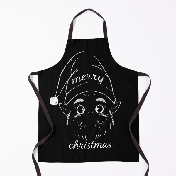 Item preview, Merry Christmas Gnome, minimalistic, black and white designed and sold by QuirkySpark.