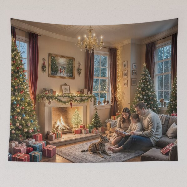 Item preview, Christmas fairy tales by the fireplace on a magical family evening designed and sold by KunstGeist.