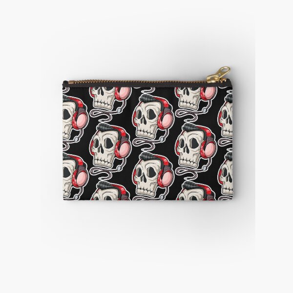 Item preview, Skull head Character cartoon wearing headphones.  designed and sold by tedykurniawan12.