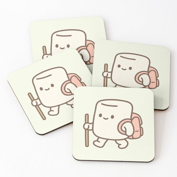 Item preview, Kawaii Marshmallow Hiker T-Shirt – Cute Adventure Backpack Graphic designed and sold by KDesignCrafts.