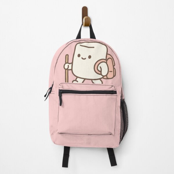 Item preview, Kawaii Marshmallow Hiker T-Shirt – Cute Adventure Backpack Graphic designed and sold by KDesignCrafts.