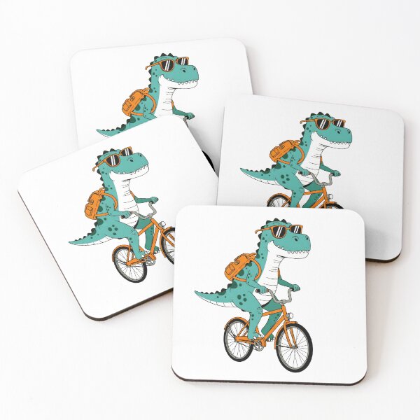 Item preview, Cool T-Rex Riding Bike Back to School designed and sold by Mikhail Palinchak.