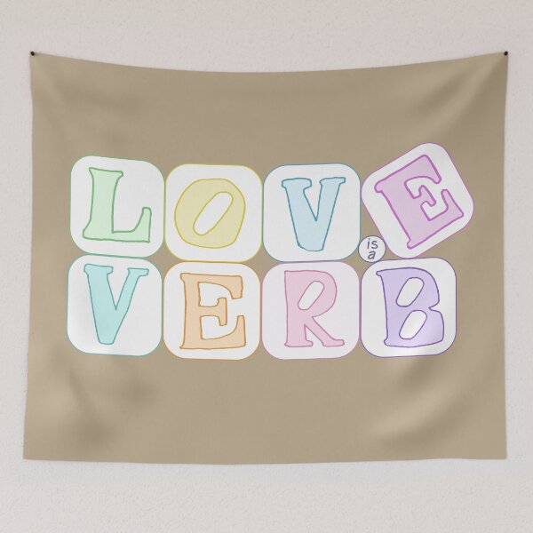 Item preview, Love is a verb designed and sold by LittleCatten.